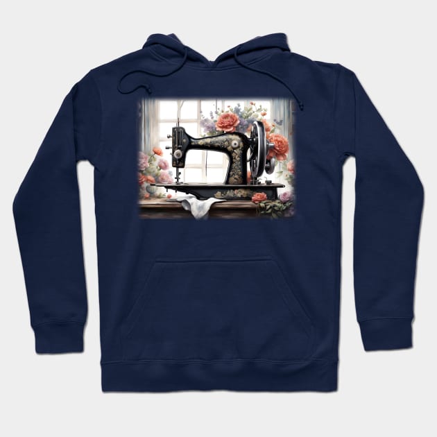 Antique sewing machine Hoodie by LM Designs by DS